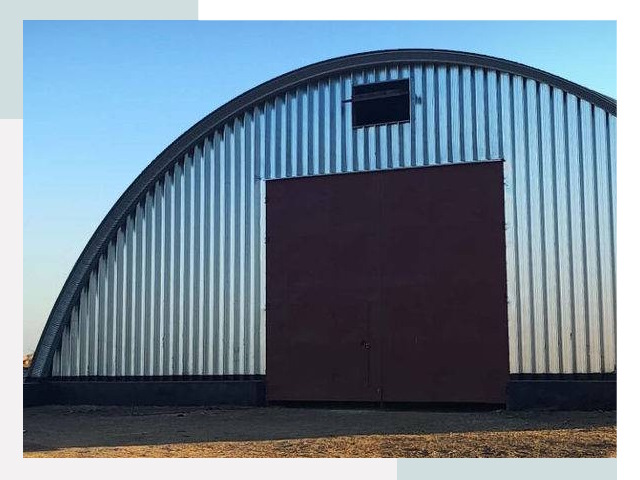 Бескаркасные ангары в Рославле