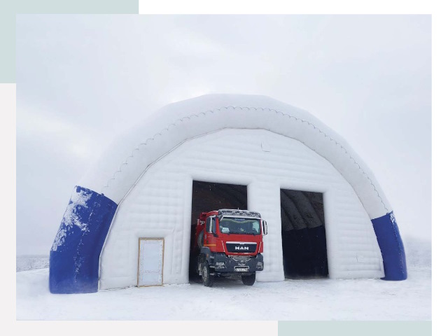 Мобильные ангары в Рославле