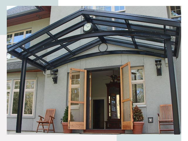 Козырьки металлические в Рославле