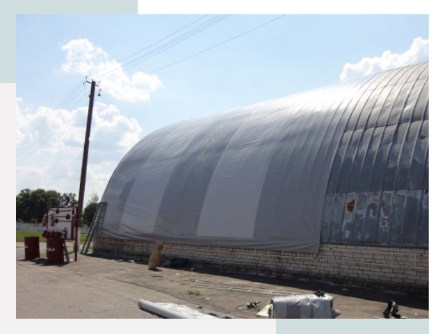 Ремонт ангаров в Рославле