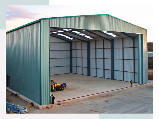 Строительство ангаров в Рославле